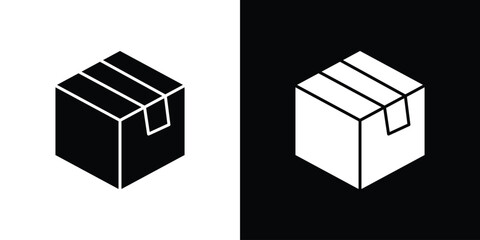 Package icon. filled flat sign concept and web design