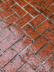 brick pavers background wet from rain