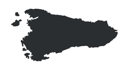 Obraz premium Simple Silhouette Map of Singapore Nation Asian City Country on Transparent