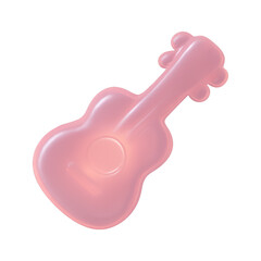 PNG Pink guitar-shaped jelly mold