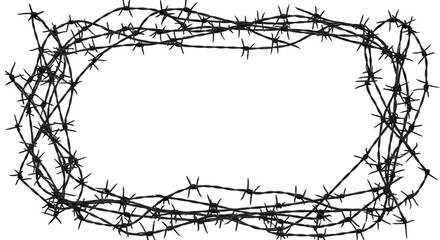 Barbed Wire Frame Border