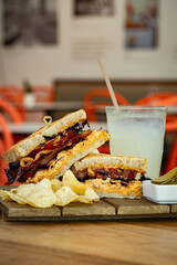Classic BLT with chips and lemonade