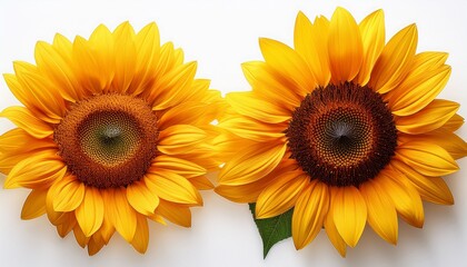 Obraz premium Vector Sunflower On A White Background