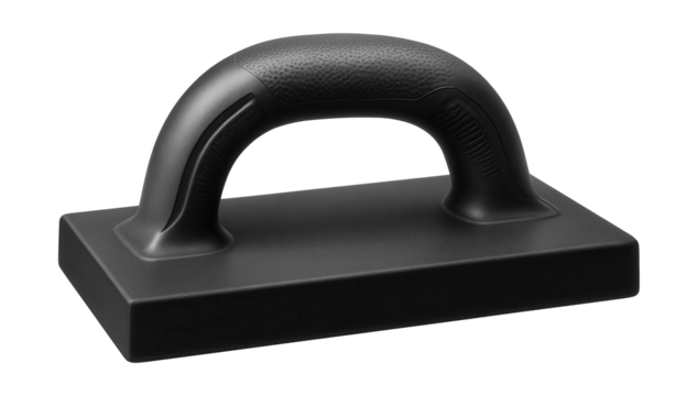 Compact rubber grout float with a non-slip handle for small tiling tasks.