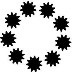 Abstract circular geometric shapes / Formas geométricas circulares abstractas / Abstrakte geometrische Kreisformen