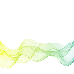 Dynamic abstract wavy line with a gradient in yellow-green tones. Eps 10