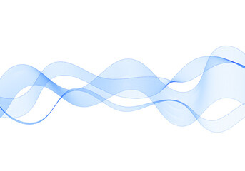 Multilayered blue wavy lines create a dynamic flow. Eps 10