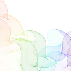 Dynamic flow of a bright rainbow abstract wave on white. Eps 10