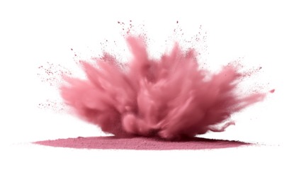 Pink Powder Explosion isolated on a transparent background 1