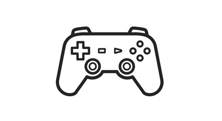 Simple Black and White Line Art Game Controller. © wong