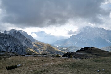 mountain landscape with clouds