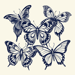 Golden Butterfly Illustration