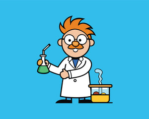 Mad Scientist Making Potion Halloween Laboratory | Crazy Scientist Mixing Magical Formula