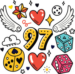 Cute seamless vector heart pattern design for Valentine love and decoration