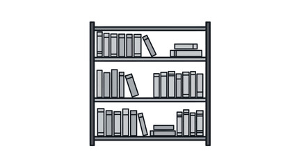 A three-tiered metal bookshelf filled with various books.