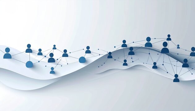 Abstract networking concept illustrating social connections in a digital world