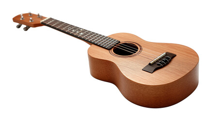 Fototapeta premium Wooden acoustic guitar PNG isolated on transparent background