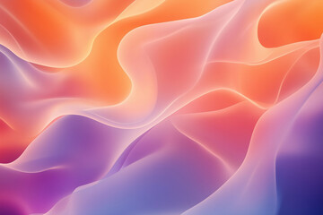 Obraz premium Abstract Pastel-Colored Flowing Fabric with Smooth Texture and Gradient Background – Soft Waves and Elegant Motion Concept