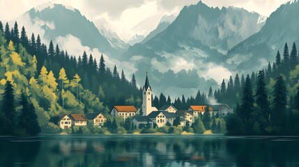 lake in the mountains