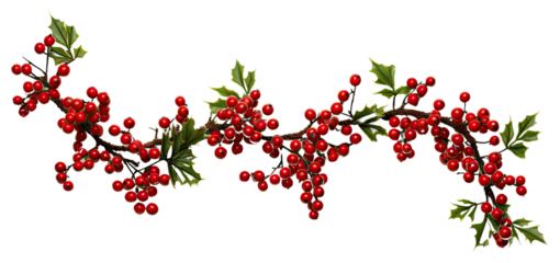 PNG Christmas garland christmas cherry plant.