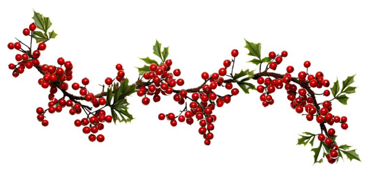 PNG Christmas garland christmas cherry plant.
