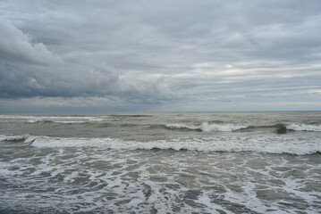 storm over the sea