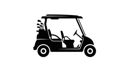 Fototapeta premium Illustration of a golf cart, a vehicle used to transport golfers and equipment