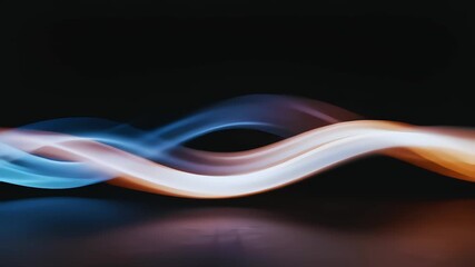 Abstract blue and orange wave line video. Abstract flowing blue and orange wavy light streams animation. - Powered by Adobe