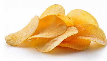 Potato Chips Isolated On White Background