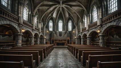 Infernal choir chamber where screams become music of despair