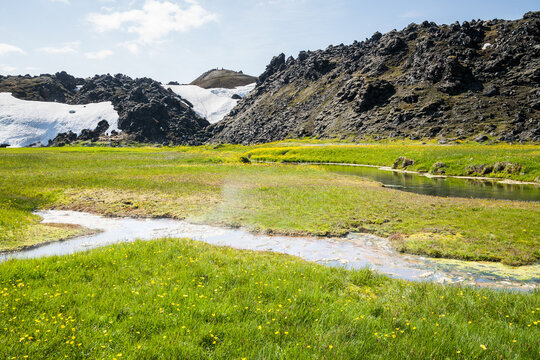 Hot Spring in Landmannalaugar in Iceland - Powered by Adobe