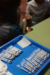 Flu vaccination campaign. Intranasal flu vaccine for school-aged children.
