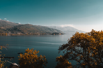 Lake Ohrid, beautiful travel destination scenic views in Macedonia, Europe