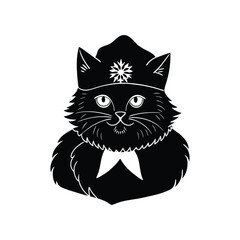 Fluffy Siberian Cat From Russia Chest Up Vector Illustration