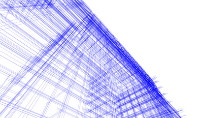 Modern building architectural 3d illustration