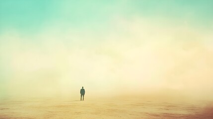 man walking on the beach