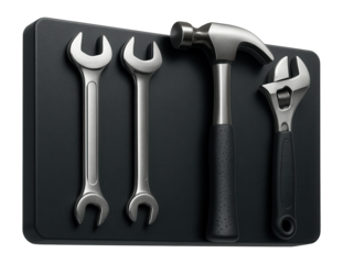 Durable magnetic panel with a powder-coated finish for organizing large tools in a garage.