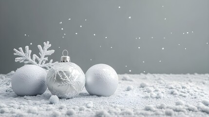 white christmas balls