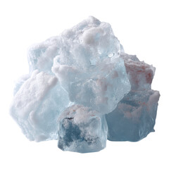 Ice Cubes on White Surface with Clear and Frosty Appearance