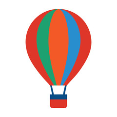 Naklejka premium Vector illustration of hot air balloon, colorful and flat design style isolated on white background. 
