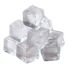 Ice Cubes Piled on Each Other for Refreshing Beverage Cooling