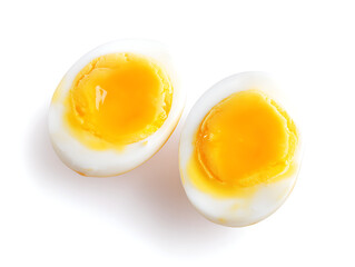 broken egg isolated on white background