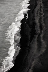 Coastline in Iceland near cape Dyrholaey