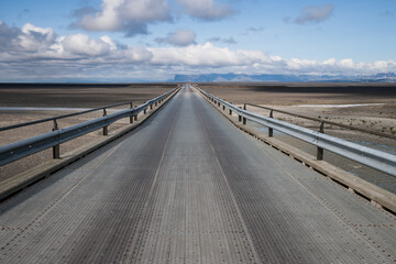 Bridge over a river at the ring road in Iceland