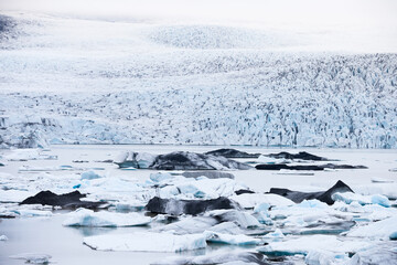 Glacier lagoon Fjallsarlon in Iceland