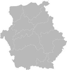 Western Macedonia, Greece – administrative vector map with municipality boundaries (Web Mercator projection, PPT-compatible & fully editable)