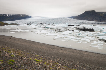 Glacier lagoon Fjallsarlon in Iceland