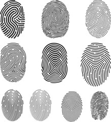 Fingerprint icon vector illustration isolated design