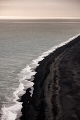 Coastline in Iceland near cape Dyrholaey