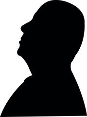 a man head silhouette vector